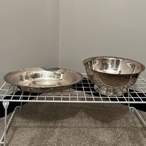 Vintage Gorham Silver Bowl and Large Serving Dish
